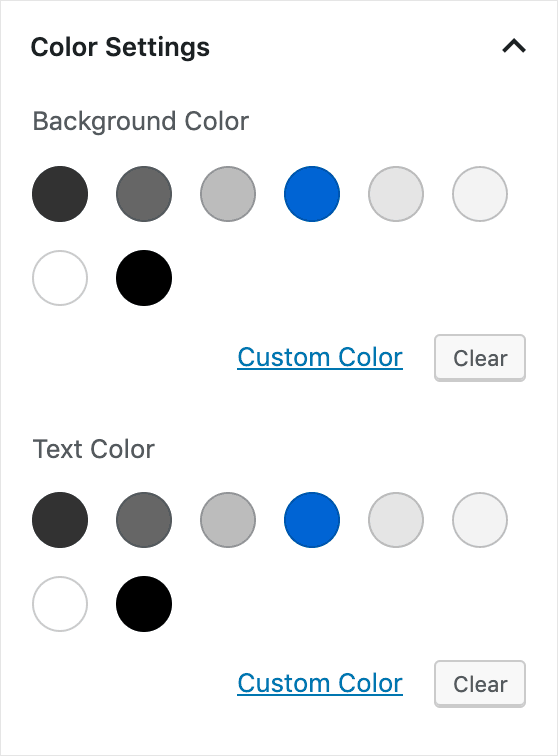 Color options