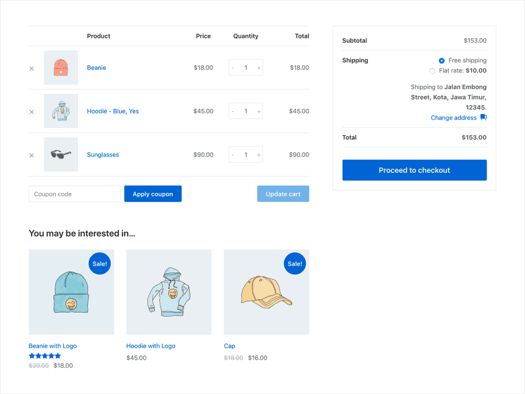 Suki Column layouts for cart