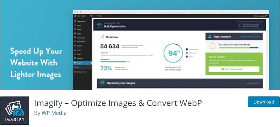 Imagify: Best image compression plugin