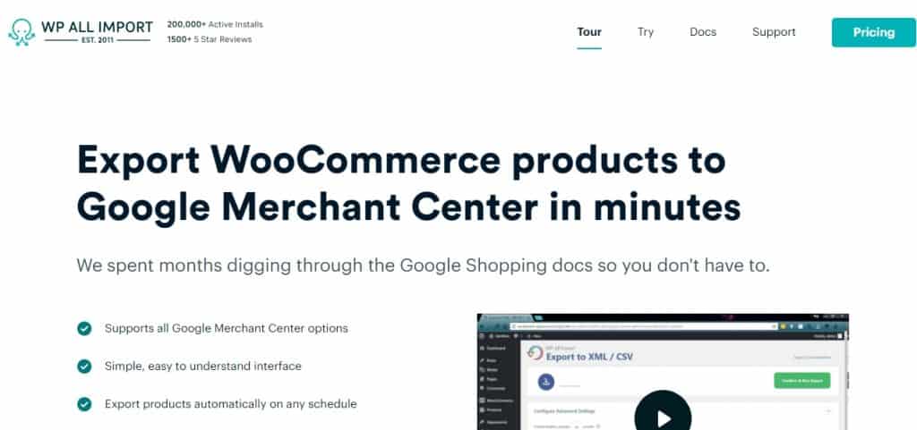 Install WP All Import as it is one of the best woocommerce google shopping plugins