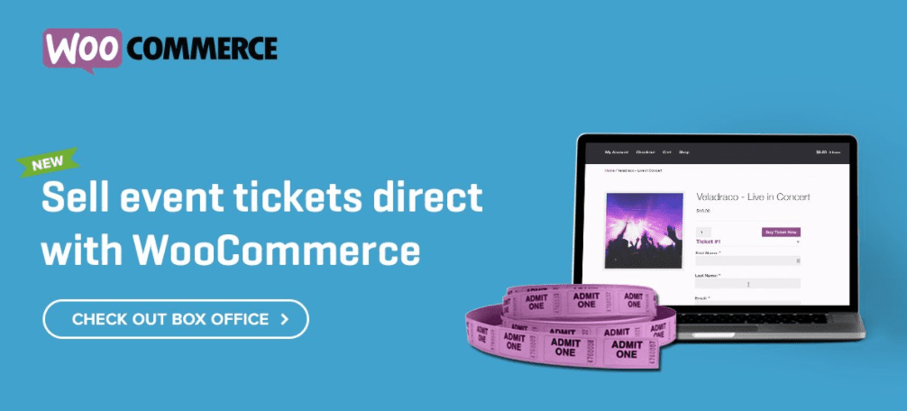 Install Woo Box Office as it belongs to the best woocommerce tickets plugins